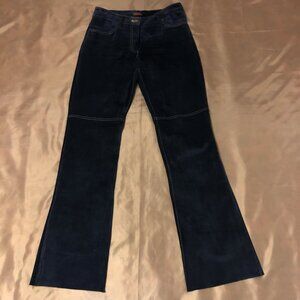 Danier Rich Dark Blue Suede Pants